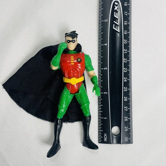Vintage ROBIN 4.5” 1994 Black Cape Kenner Batman DC Comics Toy Action Figure - Picture 16 of 16